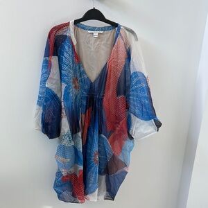 Colorful Sheer Kaftan Dress